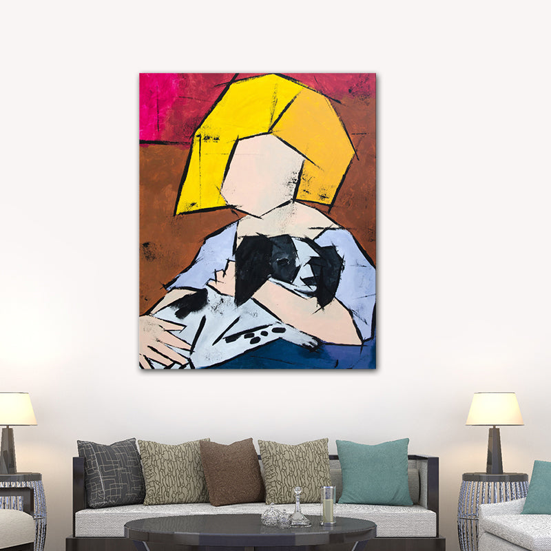 Vivolux | Abstrakter Expressionismus Haustierbesitzer Gemälde Leinwand Helle Farbe Ölmalerei Wanddekoration