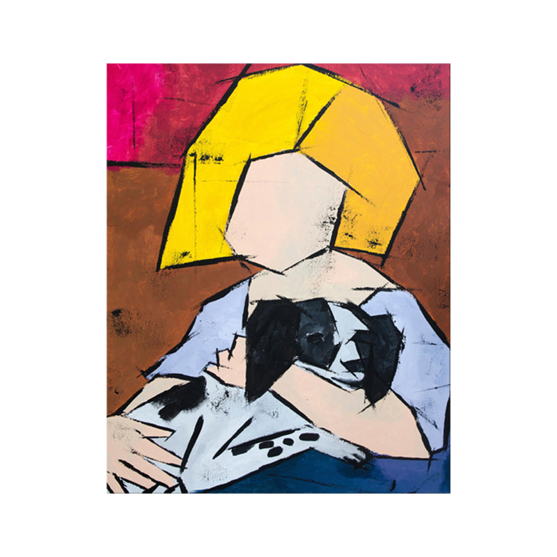 Vivolux | Abstrakter Expressionismus Haustierbesitzer Gemälde Leinwand Helle Farbe Ölmalerei Wanddekoration