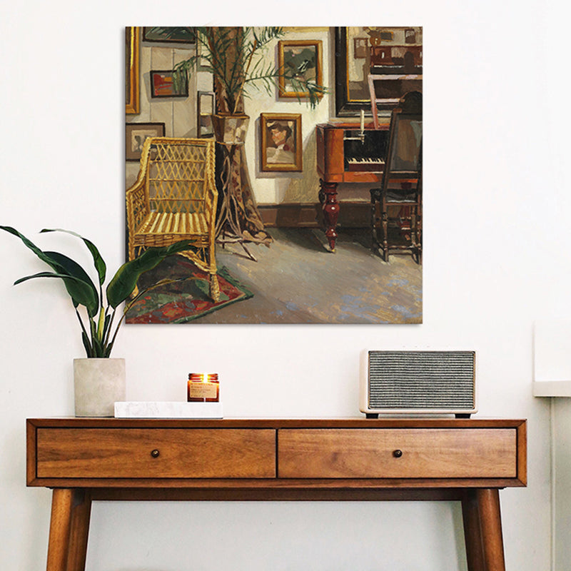 Vivolux | Helle Farbe Stillleben Leinwand Kunst Impressionismus Texturiertes Wanddeko für Wohnzimmer