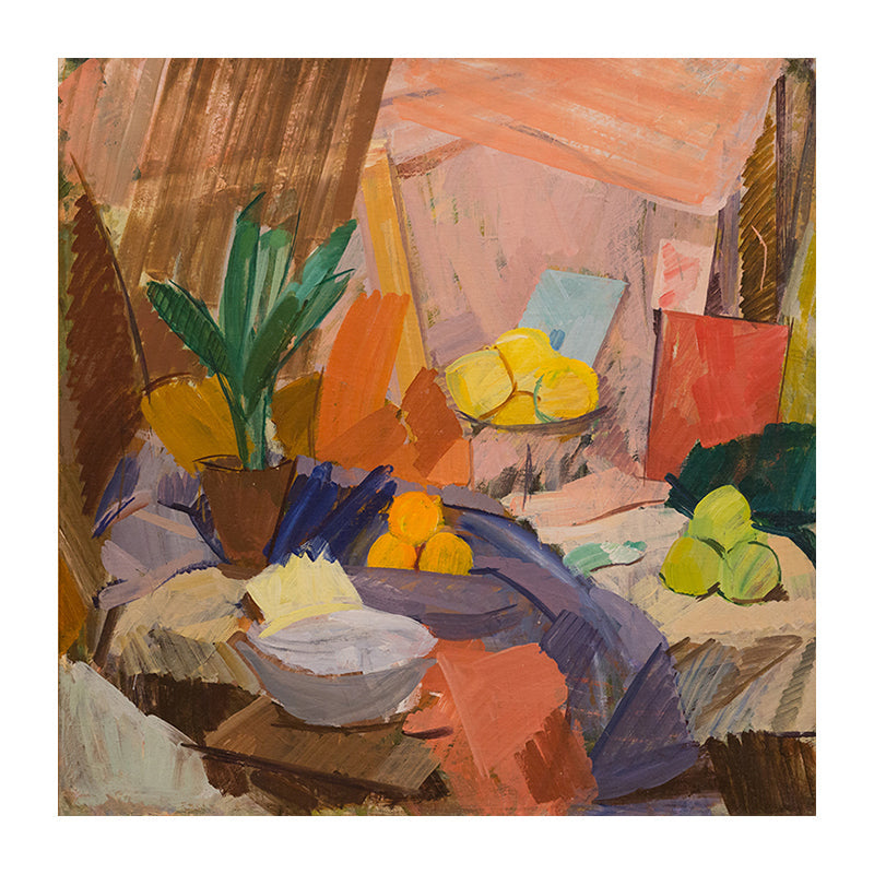Vivolux | Helle Farbe Stillleben Leinwand Kunst Impressionismus Texturiertes Wanddeko für Wohnzimmer