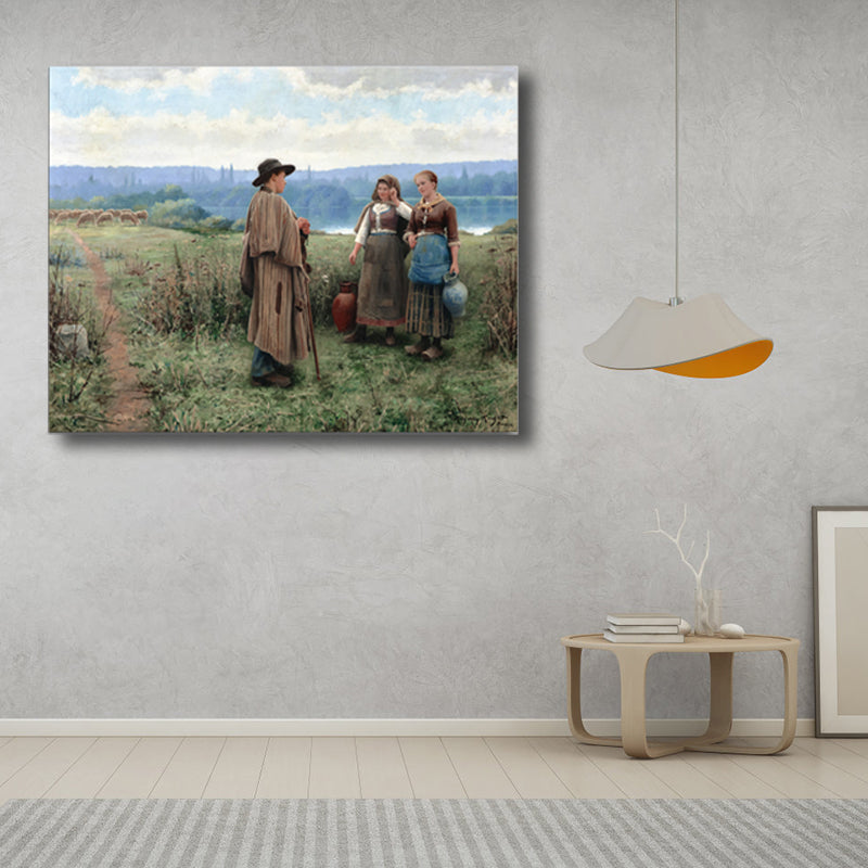 Vivolux | Texturierte rustikale Wanddekoration Leinwand Impressionismus Stil Gemälde für das Wohnzimmer