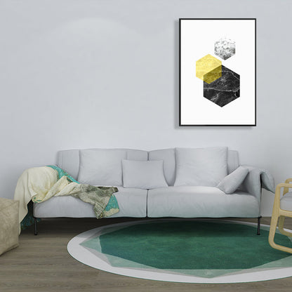 Vivolux | Texturiertes modernes Hexagon-Muster Kunst zeitgenössischer Stil Leinwandmalerei, mehrere Größen