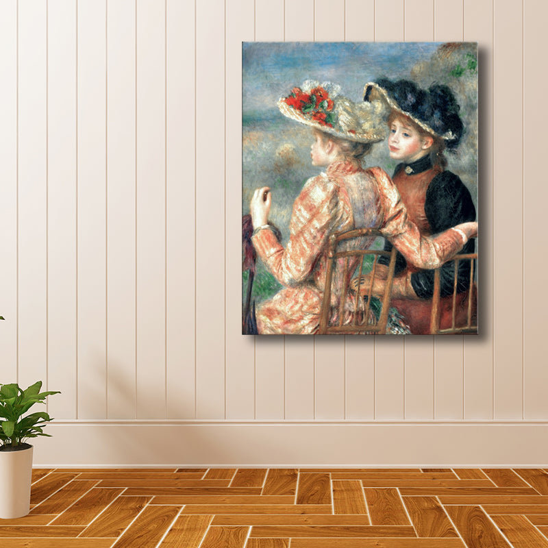 Vivolux | Impressionismus Stil Europäische Maid Kunst Orange Texturiertes Wanddekoration für Gästezimmer