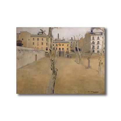 Vivolux | Bauansicht Leinwanddruck Texturiert Impressionismus Stil für Mädchen Schlafzimmer Malerei