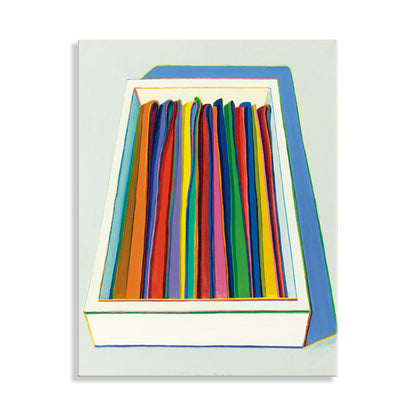 Vivolux | Blaue Mehrfarbige Krawatten Wanddekoration Texturiert Traditioneller Stil Mädchenzimmer Leinwand