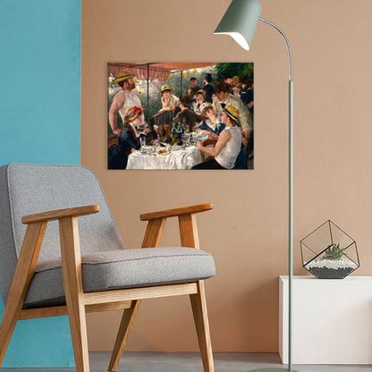 Vivolux | Esszimmerfiguren Malerei Weiße Leinwand Wanddruck Texturiert, Mehrere Größen Verfügbar