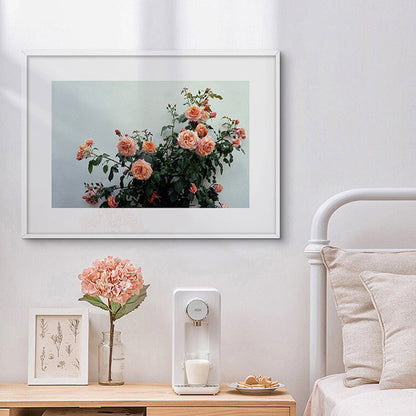 Vivolux | Strukturierte florale Wanddekoration Leinwand zeitgenössischer Stil Malerei für das Gästezimmer
