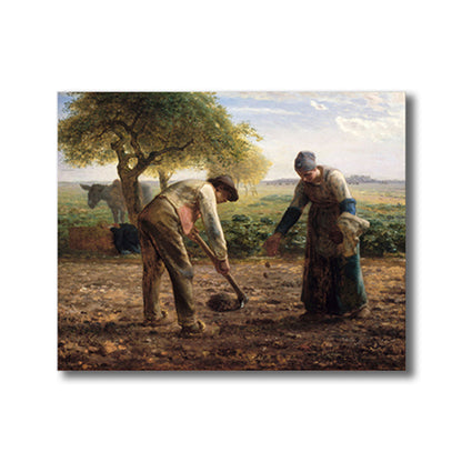 Vivolux | Impressionismus hütende Aussicht Leinwand in Pastellfarbe texturiertes Gemälde für das Spielzimmer