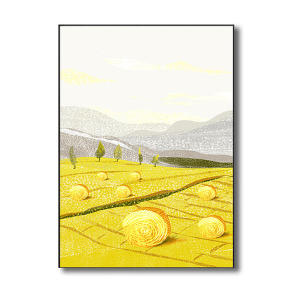Vivolux | Ruhige natürliche Landschaftsmalerei Pastellfarben Leinwand Wandkunst texturiert, mehrere Größen