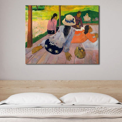 Vivolux | Orange Abstrakte Expressionismus Kunstdruck Mädchen Leinwand für Badezimmer, mehrere Größen