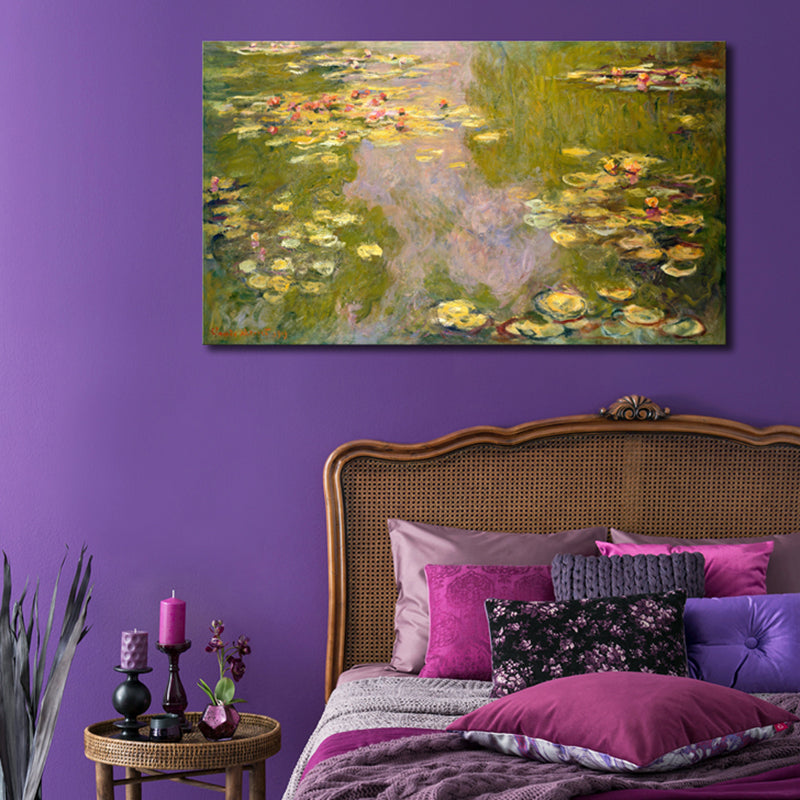 Vivolux | Helle Farbige Riverside View Leinwand Impressionismus Texturierte Wandkunst Druck für das Wohnzimmer