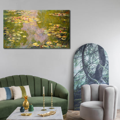 Vivolux | Helle Farbige Riverside View Leinwand Impressionismus Texturierte Wandkunst Druck für das Wohnzimmer