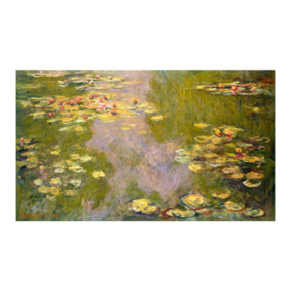 Vivolux | Helle Farbige Riverside View Leinwand Impressionismus Texturierte Wandkunst Druck für das Wohnzimmer