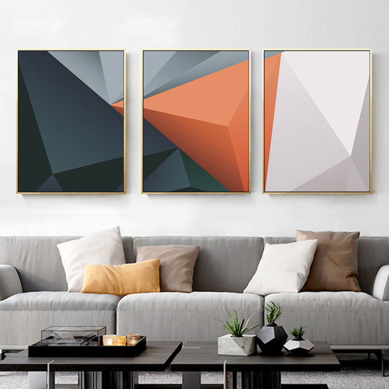 Vivolux | Weiches Farb-Diamantmuster Kunst Multi-Stück Leinwand für Schlafzimmer, Mehrere Größen Optionen