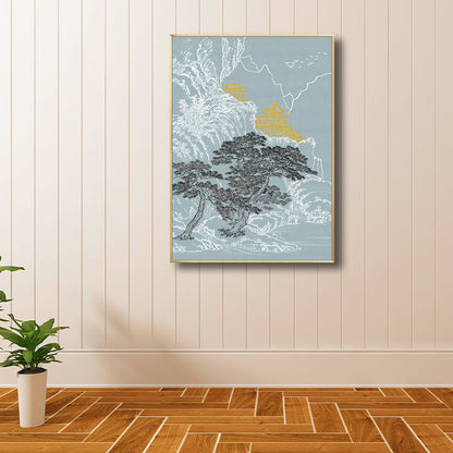 Vivolux | Asiatischer Stil Bäume Leinwand Helle Farbe Esszimmer Gemälde, Mehrere Größen Optionen