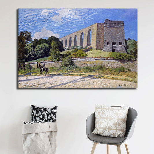 Vivolux | Impressionismus Wandkunst Helle Farben Architektur Ansicht Gemälde, Mehrere Größenoptionen