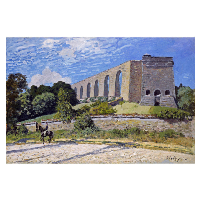 Vivolux | Impressionismus Wandkunst Helle Farben Architektur Ansicht Gemälde, Mehrere Größenoptionen