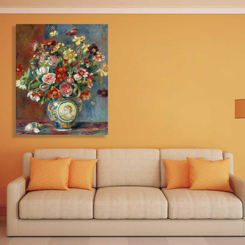 Vivolux | Französische Rustikale Blumenleinwand für das Mädchenzimmer Ölmalerei Wandkunst, Mehrere Größen