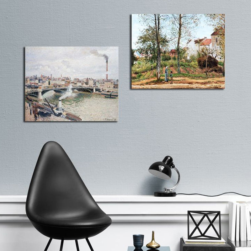 Vivolux | Natürliche Landschaftsmalerei Sanfte Farben Leinwand Wandkunst Druck Texturiert, Mehrere Größen