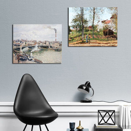 Vivolux | Natürliche Landschaftsmalerei Sanfte Farben Leinwand Wandkunst Druck Texturiert, Mehrere Größen