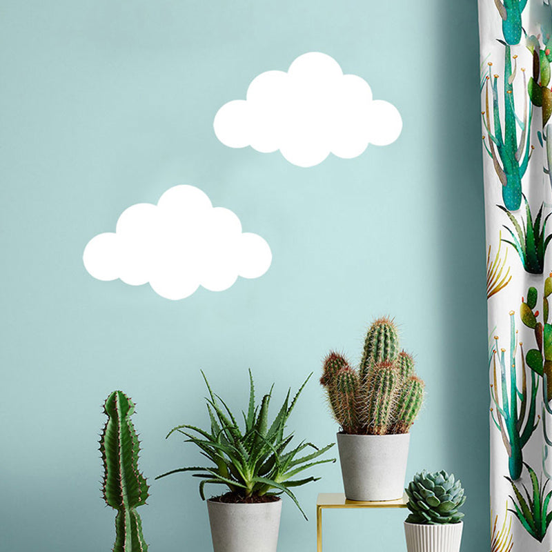 Vivolux | Kids Witte Afwerking Sconces Licht Wolkenvorm Acryl LED Wandlamp voor Kleuterschool Gang