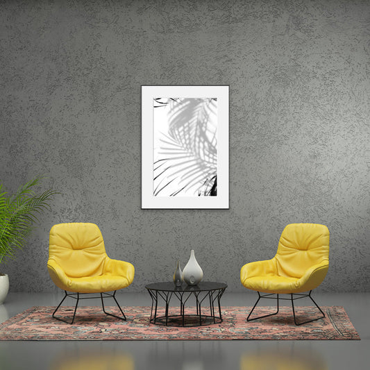 Vivolux | Texturierte botanische Blätter Kunstdruck Moderner Stil Leinwand Wanddekoration, verschiedene Größen