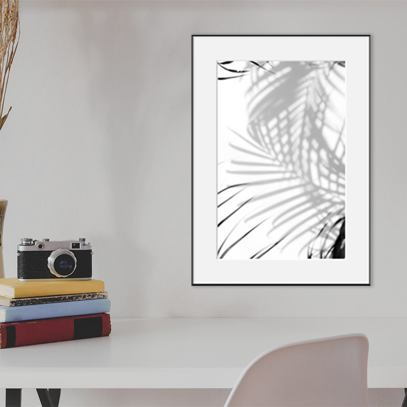 Vivolux | Texturierte botanische Blätter Kunstdruck Moderner Stil Leinwand Wanddekoration, verschiedene Größen