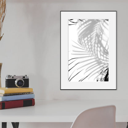 Vivolux | Texturierte botanische Blätter Kunstdruck Moderner Stil Leinwand Wanddekoration, verschiedene Größen