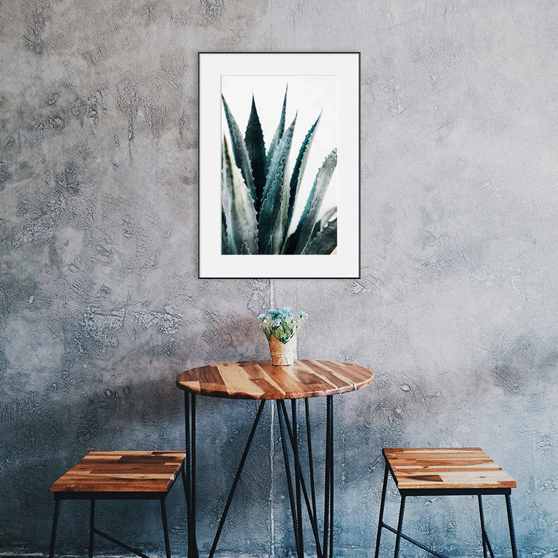 Vivolux | Texturierte botanische Blätter Kunstdruck Moderner Stil Leinwand Wanddekoration, verschiedene Größen