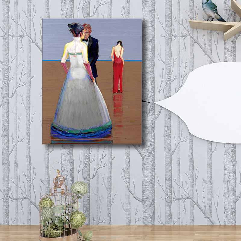 Vivolux | Tanzende Figur Wanddekoration Impressionismus Texturiert Schlafzimmer Leinwand, Mehrere Größenoptionen