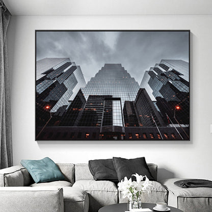Vivolux | Pastellfarbe Moderne Stil Kunst Hohe Architektur Leinwand für die Küche, Mehrere Größen