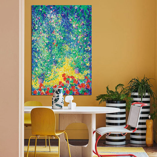 Vivolux | Impressionismus Stil Blumen Sträucher Leinwand Botanische Grüne Wand Dekoration, Mehrere Größen