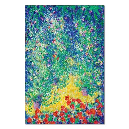 Vivolux | Impressionismus Stil Blumen Sträucher Leinwand Botanische Grüne Wand Dekoration, Mehrere Größen