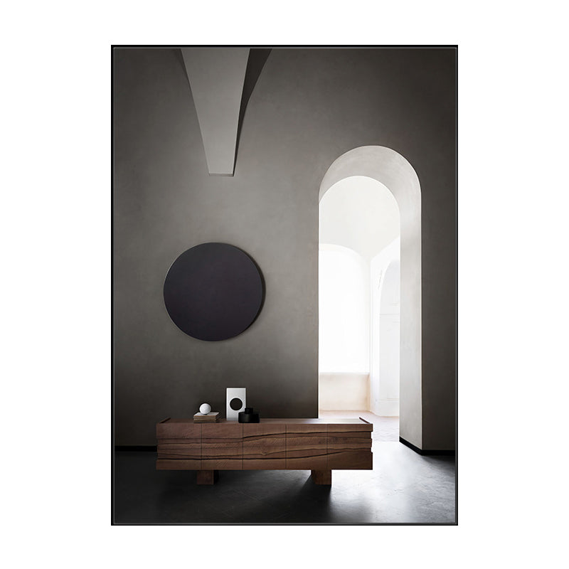 Vivolux | Gewelfde Deurop Schilderij Pastel Kleur Canvas Muur Decor Textuur, Meerdere Maatopties