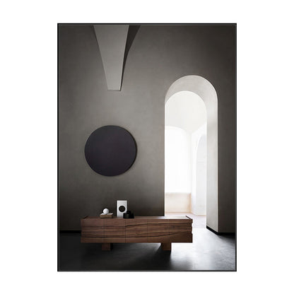 Vivolux | Gewelfde Deurop Schilderij Pastel Kleur Canvas Muur Decor Textuur, Meerdere Maatopties