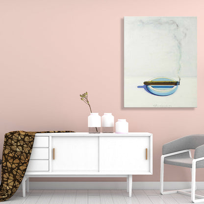 Vivolux | Blaue traditionelle Malerei runder Aschenbecher Wandkunst Dekoration für die Küche, mehrere Größen