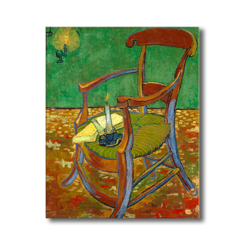 Vivolux | Impressionismus Stuhl Wanddekoration in Pastellfarbe Texturiertes Gemälde für das Wohnzimmer