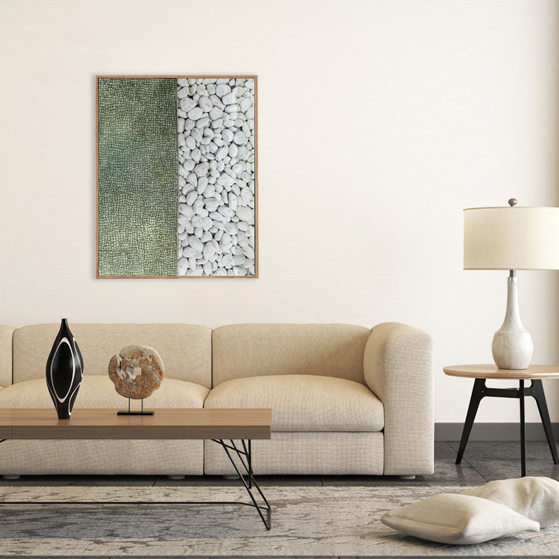 Vivolux | Kopfsteinpflaster Wanddekor Skandinavischer Stil Leinwandmalerei, Mehrere Größen Verfügbar