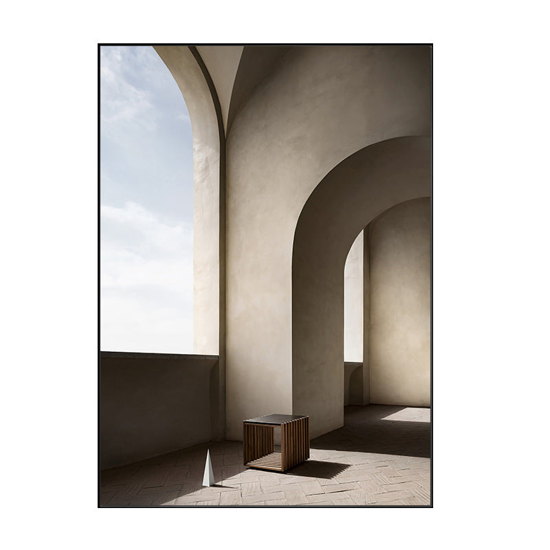 Vivolux | Textured Arched Door Scenery Painting Modern Style Canvas Wall Art, Multiple Sizes