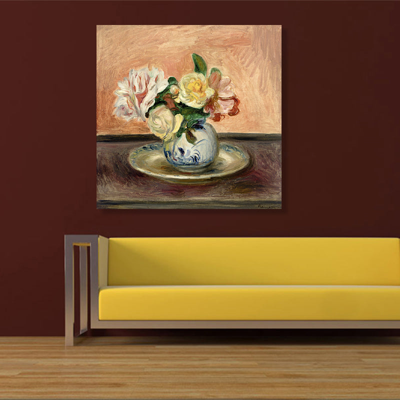 Vivolux | Blumen Wanddeko Impressionismus Stil Texturiertes Wohnzimmer Leinwand, Mehrere Größen