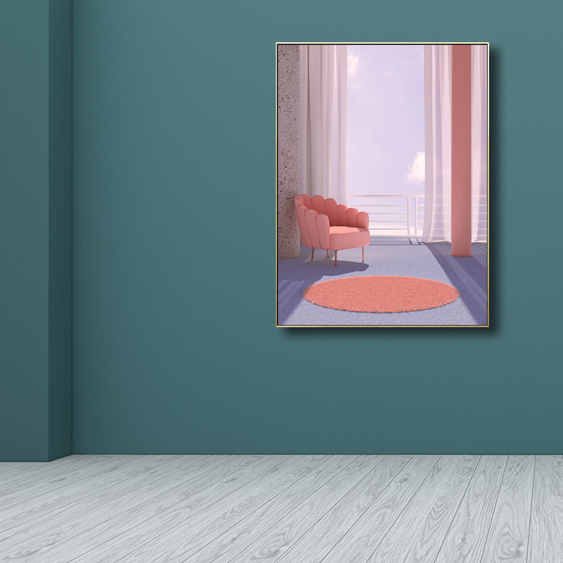 Vivolux | Gordijn en Raam Scene Canvas voor Eetkamer in Lichte Kleur, Meerdere Maat Opties