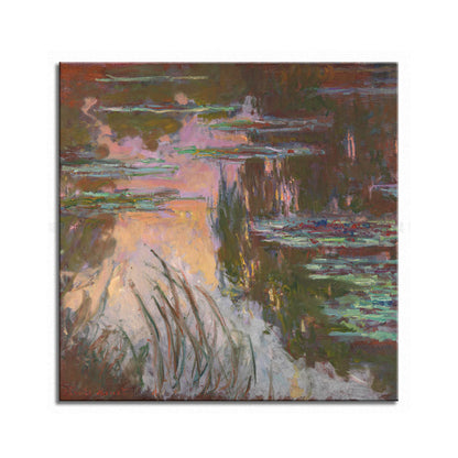 Vivolux | Field Lotus Pond Wanddekoration für das Schlafzimmer von Mädchen in Grün, mehrere Größen verfügbar