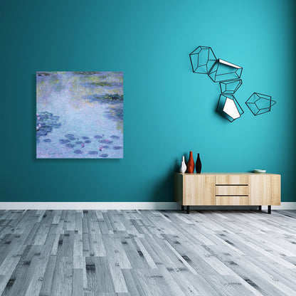 Vivolux | Field Lotus Pond Wanddekoration für das Schlafzimmer von Mädchen in Grün, mehrere Größen verfügbar