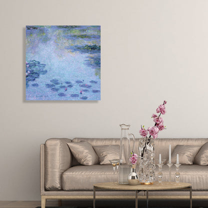 Vivolux | Field Lotus Pond Wanddekoration für das Schlafzimmer von Mädchen in Grün, mehrere Größen verfügbar