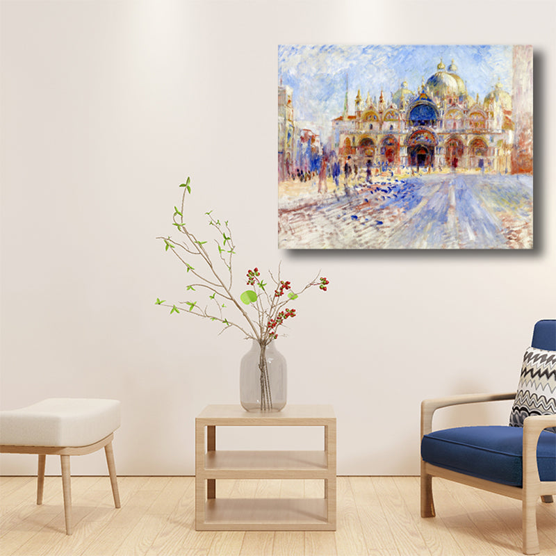 Vivolux | Impressionismus Landmark Leinwand Gästezimmer Wandkunst Druck in Lila, Mehrere Größen