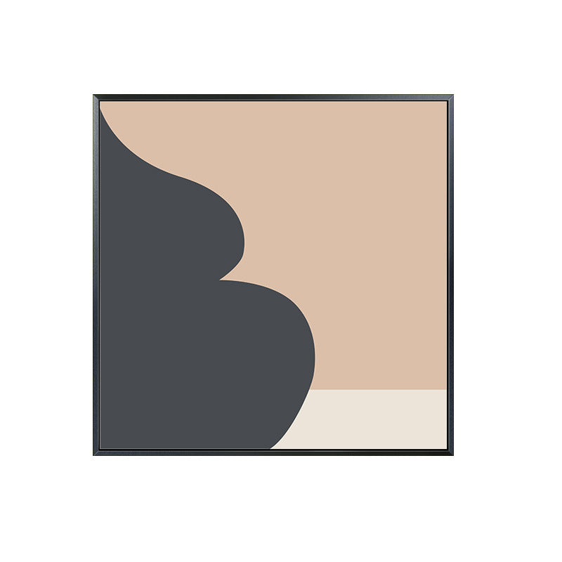 Vivolux | Illustration Abstraktes Muster Kunst Nordischer Stil Leinwand Texturiertes Wandbild in Orange