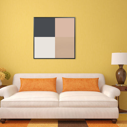 Vivolux | Illustration Abstraktes Muster Kunst Nordischer Stil Leinwand Texturiertes Wandbild in Orange