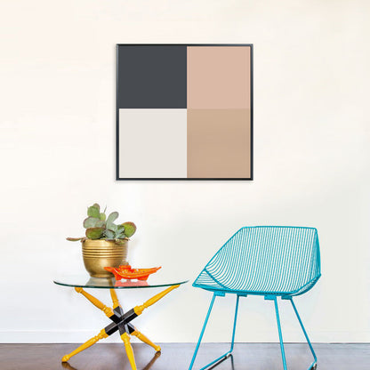 Vivolux | Illustration Abstraktes Muster Kunst Nordischer Stil Leinwand Texturiertes Wandbild in Orange