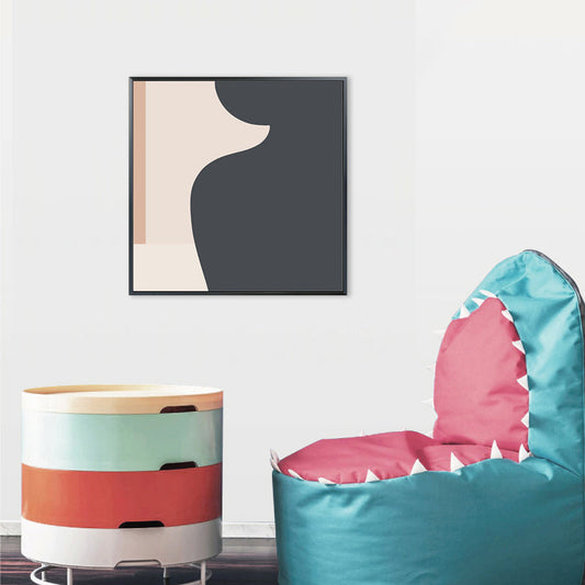 Vivolux | Illustration Abstraktes Muster Kunst Nordischer Stil Leinwand Texturiertes Wandbild in Orange