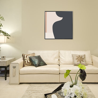 Vivolux | Illustration Abstraktes Muster Kunst Nordischer Stil Leinwand Texturiertes Wandbild in Orange